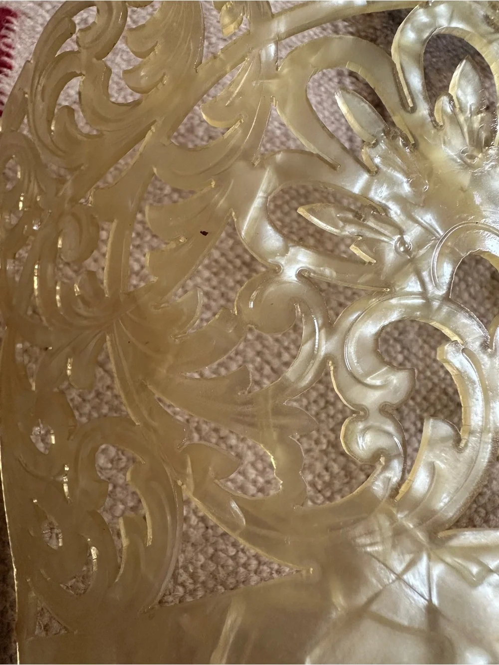 Antique Spanish Mantilla Comb Faux Mother Of Pearl